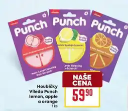 Billa Houbičky Vileda Punch lemon, apple a orange nabídka