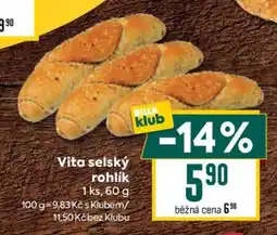 Billa Vita selský rohlík nabídka