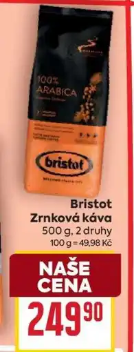 Billa Bristot Zrnková káva nabídka