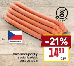 Billa Javořické párky nabídka