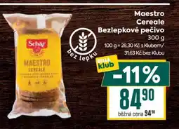 Billa Maestro Cereale Bezlepkové pečivo nabídka