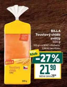 Billa BILLA Toustový chléb světlý nabídka