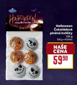 Billa Halloween čokoládové plněné kuličky nabídka