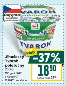 Billa Jihočeský Tvaroh polotučný nabídka