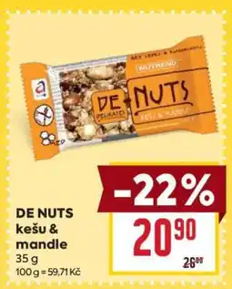 Billa DE NUTS kešu & mandle nabídka