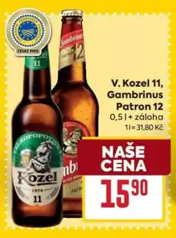 Billa V. Kozel 11, Gambrinus Patron 12 nabídka