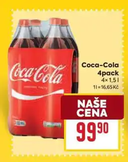 Billa Coca-Cola 4pack nabídka