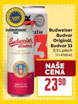 Billa Budweiser Budvar Original Budvar 33 nabídka