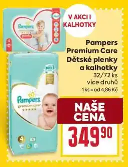 Billa Pampers Premium Care Dětské plenky a kalhotky nabídka