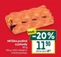 Billa Mřížka pudink a jahody nabídka