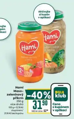 Billa Hami masozeleninový příkrm nabídka