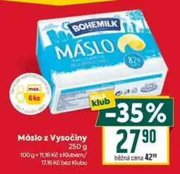 Billa Máslo z Vysočiny nabídka