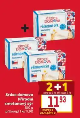 Billa Srdce domova Přírodní smetanový sýr nabídka