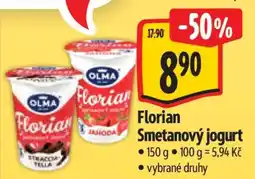Albert Florian Smetanový jogurt nabídka