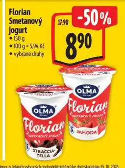Albert Florian Smetanový jogurt nabídka