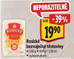 Albert Rosické bezvaječné těstoviny nabídka