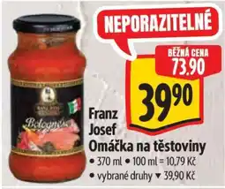 Albert Franz Josef Omáčka na těstoviny nabídka