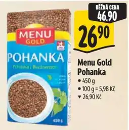 Albert Menu Gold pohanka nabídka