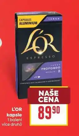 Billa L'OR kapsle 1 balení vice druhů nabídka