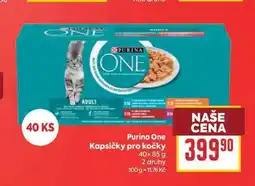 Billa Purina One Kapsičky pro kočky 40× nabídka