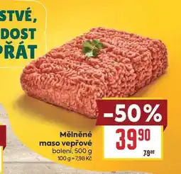 Billa Mělněné maso vepřové balení nabídka