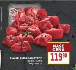 Billa Hovězí guláš porcovaný balení nabídka
