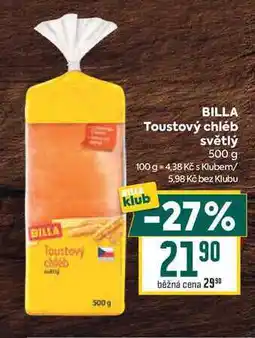 Billa BILLA Toustový chléb světlý nabídka