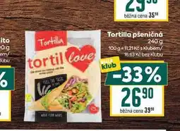 Billa Tortilla pšeničná nabídka