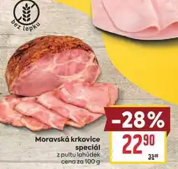 Billa Moravská krkovice speciál z pultu lahůdek cena za nabídka