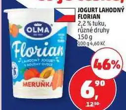Penny Market JOGURT LAHODNÝ FLORIAN 2,2% tuku, různé druhy nabídka