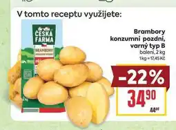 Billa Brambory konzumní pozdní, varný typ B balení nabídka