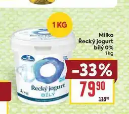 Billa Milko Řecký jogurt bílý 0% nabídka
