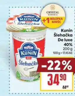 Billa Kunín Šlehačka De luxe 40% nabídka
