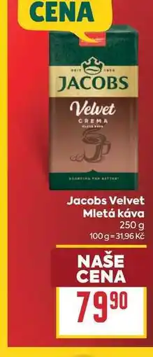Billa Jacobs Velvet Mletá káva nabídka
