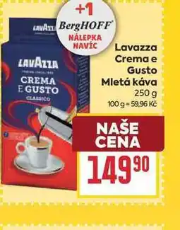 Billa Lavazza Crema e Gusto Mletá káva nabídka