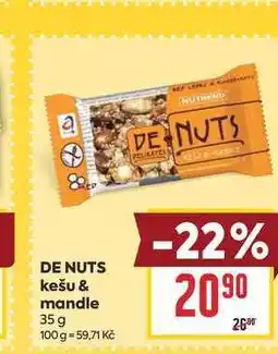 Billa DE NUTS kešu & mandle nabídka