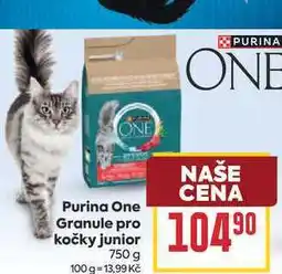 Billa Purina One Granule pro kočky junior nabídka