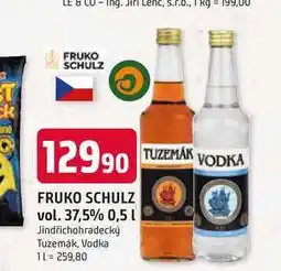Trefa Jindřichohradecký Tuzemák, Vodka nabídka