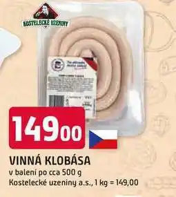 Trefa VINNÁ KLOBÁSA v balení po cca nabídka