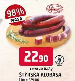 Trefa ŠTÝRSKÁ KLOBÁSA nabídka