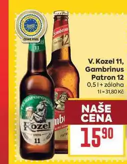 Billa V. Kozel 11, Gambrinus Patron 12 nabídka
