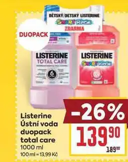 Billa Listerine Ústní voda duopack total care nabídka