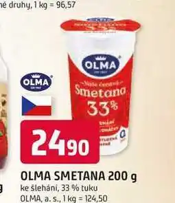 Trefa OLMA SMETANA 200 g ke šlehání, 33% tuku nabídka