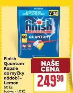 Billa Finish Quantum Kapsle do myčky nádobí - Lemon 60 ks nabídka