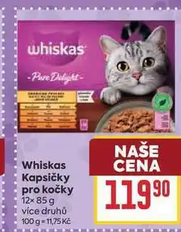 Billa Whiskas Kapsičky pro kočky 12× nabídka
