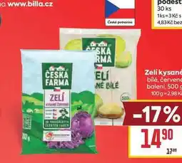 Billa Zeli kysanē bílé, červené balení nabídka