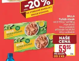 Billa BILLA Tuňák steak od 3x 65 g/ od 156 g nabídka