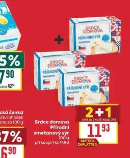 Billa Srdce domova Přírodní smetanový sýr nabídka