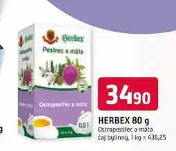 Trefa HERBEX 80 g Ostropestřec a máta čaj bylinný nabídka