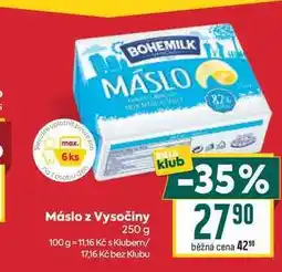 Billa Máslo z Vysočiny nabídka